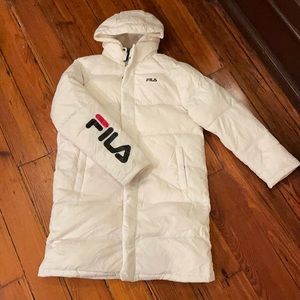 Woman’s FILA long retro puffer size large
